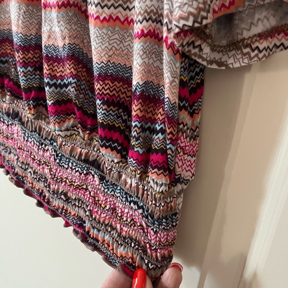 American Rag Rayon Multicolor Striped Women's Blouse Size Medium - Picture 2 of 15